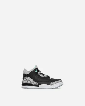 Air Jordan 3 Retro (TD) Sneakers Black / Green Glow