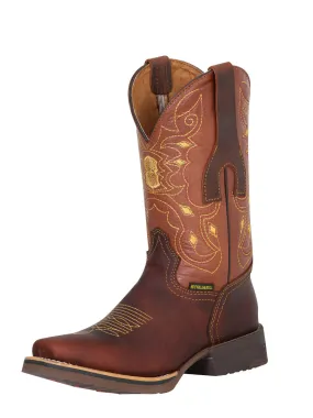 Botas Vaqueras Rodeo Clasicas de Piel Genuina para Mujer/Joven 'Buffalo & Bull' - ID: 40951