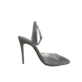 Christian Louboutin - F/W 22 Silver Glitter Spikeaqueen Heels - 37 US 7 NEW