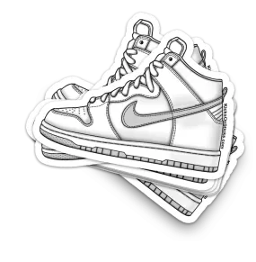 Dunk High "Pure Platinum" Sneaker Sticker