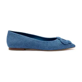 Flora Ballet Flat In Blue Denim