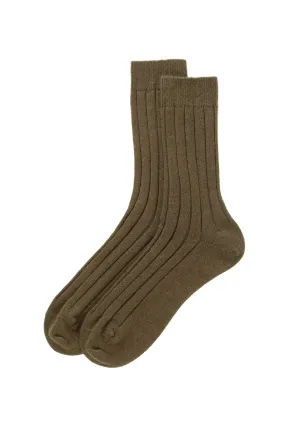 Men's Cashmere Ribbed Socks