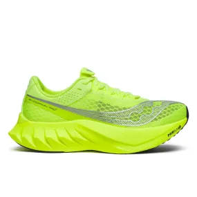 Saucony Endorphin Pro 4 Womens High-Performance Running Shoes - Citron/Silver - Autumn/Winter 2024 Edition