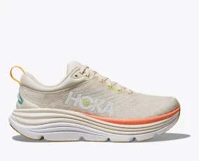 Women's HOKA Gaviota 5 Running Shoe in Vanilla / Eggnog